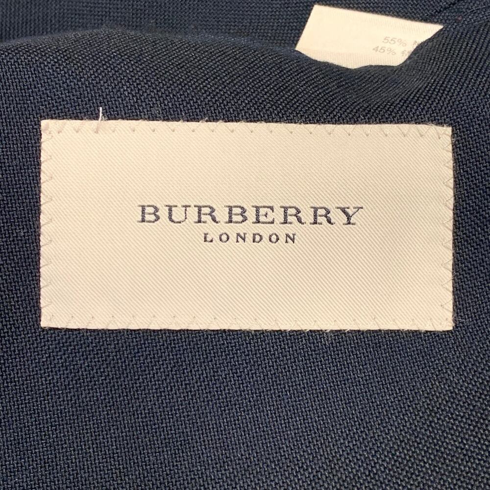 BURBERRY LONDON Size 42 Navy Cotton Blend Notch Lapel Sport Coat - Picture 10 of 13